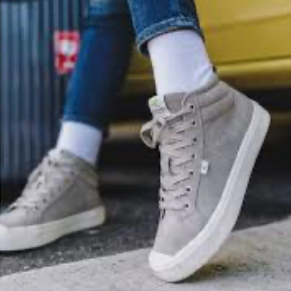 Cariuma Gray Sneakers Canvas High-Top Lace-Up